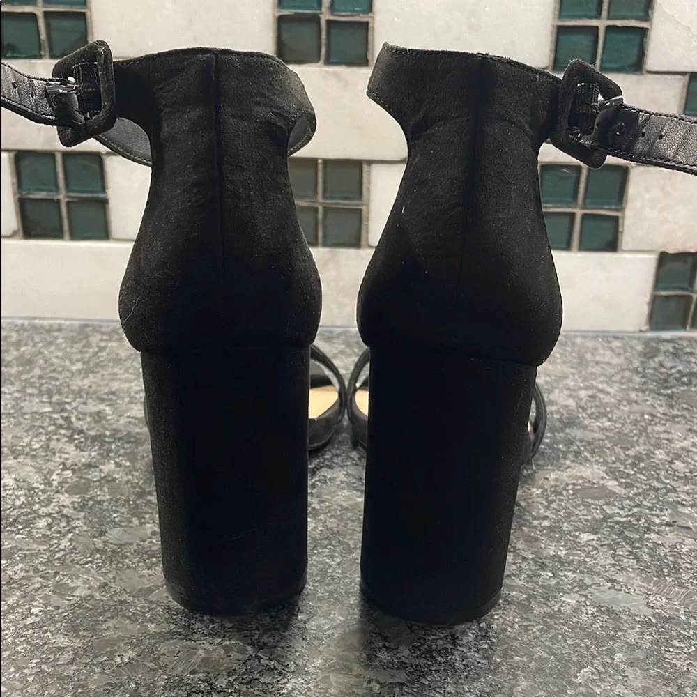 Mix No. 6 Black Ankle Strap Heels - Picture 3 of 4